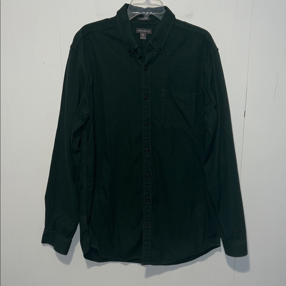 Eddie Bauer Deep Green Button Down Shirt I